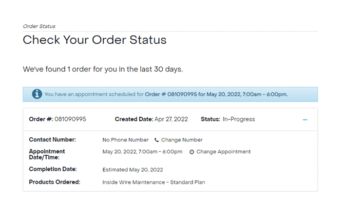 Check your order status